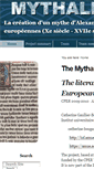 Mobile Screenshot of mythalexandre.meshs.fr